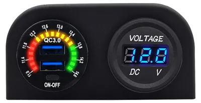 Produktbild von ProRide 12V USB-Autolader 2x QC3.0 Schnellladung Aufputz mit Schalter