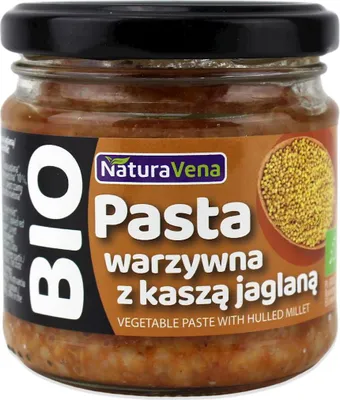 PASTA WARZYWNA Z KASZĄ JAGLANĄ BIO 185 g - NATURAVENA