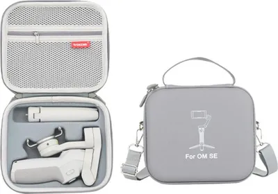 Image de Pour DJI Osmo Mobile 4 / SE avec sac de transport en nylon EVA rembourré Gris