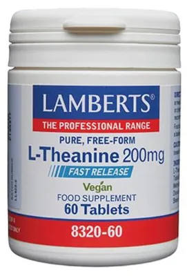 Productafbeelding van Lamberts L-Theanine 200mg (60 capsules)