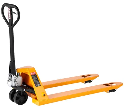 Produktbild von VEVOR Palettenhubwagen, 3T Tragfähigkeit, manueller Palettenwagen mit 122L x 68,6B cm Gabeln für Materialhandling, 85-180 mm Gabelhubhöhe, geeignet für Lager, Supermarkt, Fertigung, 5500 lbs