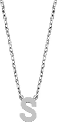 Produktbild von New Bling 9NB-907S Zilveren Collier Dames - letterhanger - S - Initiaal ketting