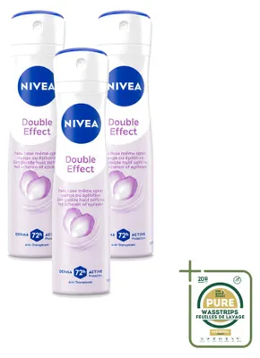 Produktbild von 3 x NIVEA Double Effect Anti-Transpirant Spray - 150 ml - Vorratspackung - 3 Stücke