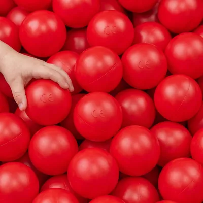 Produktbild von 50 Bälle für Bällebad 5,5cm Babybälle Plastikbälle Baby Spielbälle Rot