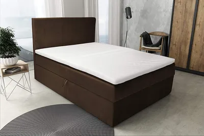 Produktbild von Boxspringbett S-Deluxe 180x200 Dunkelbraun mit Stauraum