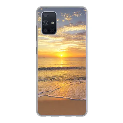 Produktbild von MuchoWow® Handyhülle Schutzhülle Hülle für Samsung Galaxy A51 Strand - Sonnenuntergang - Meer Silikon Softcase Handy Hülle - Schutzabdeckung
