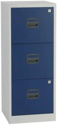 Produktbild von Hängeregistraturschrank 3 Schübe 1-bahnig lichtgrau/oxfordblau