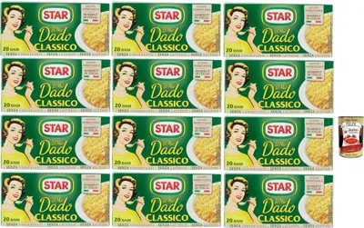 Produktbild von Star il mio Dado Classico 20 Dadi, Suppenwürfel Brühe klassisch reich an Geschmack, 12x 200 g + Italian Gourmet polpa 400g