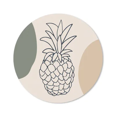 Produktbild von MuchoWow® Mauspad Mousepad Obst - Pastell - Ananas 40x40 cm - Mousepads - Maus Mat - Pad - Mausunterlage - Schreibtisch Accessoires