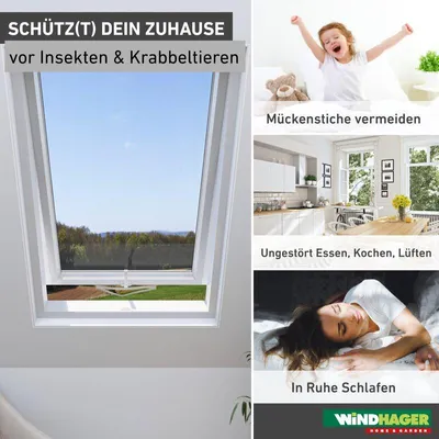 Produktbild von Fliegengitter für Dachfenster 130 x 150 cm weiß
