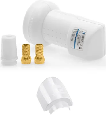 Produktbild von Anadol Gold Line Single LNB 0.1 dB 1 Teilnehmer +2 Vergoldete F-Stecker mit LNB Wetterschutz-Haube
