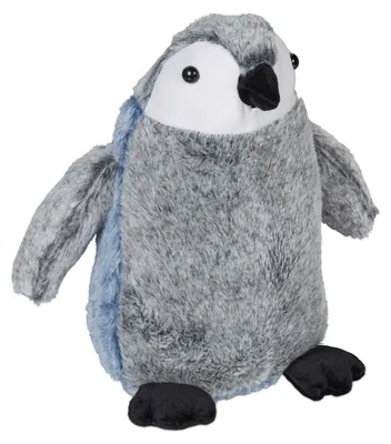 Produktbild von Türstopper Pinguin, Stoff mit Sandfüllung, Türpuffer, dekorativer Türstopper für Kinder, H x B x T: 25 x 24 x 17 cm, grau/blau