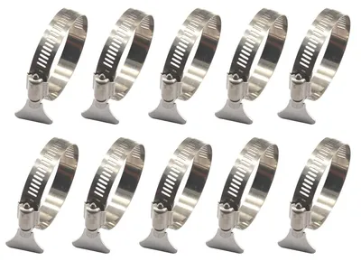 Zdjęcie produktu dla 10 sztuk regulowanych zacisków do węży - 40-63 mm, zaciski śrubowe