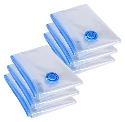 Produktbild von 6 Stück teprovo Vakuumbeutel 60x80cm Vacuum Aufbewahrung Textilien Wäsche Kleider Beutel e Qualität Stapelbar