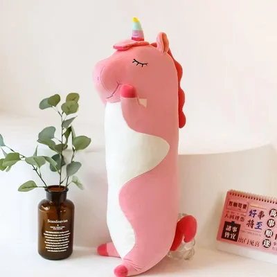 Produktbild von Langes Plüsch-Einhornkissen 70 cm für Kinder
