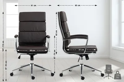 Produktbild von Bürostuhl HLO-CP168 Kunstleder braun
