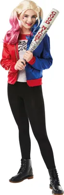 Produktbild von Harley Quinn - "Property Of The Joker" Kostüm für Kinder BN5143 (Einheitsgröße) (Rot/Blau)