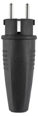 Obrázok produktu pre ABL Expert Schuko zástrčka 100000043 (TPE) čierna sv IP44 3x2,5 (100000043)