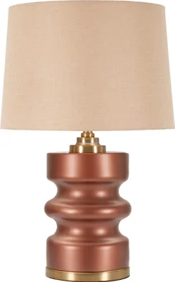Image de Lampe de table Rosenthal Verre Brun et Doré Ø36,5x56,5cm