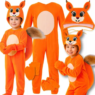 Produktbild von Hopki Eichhörnchen Kostüm Kigurumi Kinder Karneval 122-128
