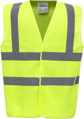 Produktbild von YOKO HVW100 | Sicherheitsweste High Visibility 2 Bands & Braces Waistcoat - Farbe: Hi-Vis Yellow - Größe: XL