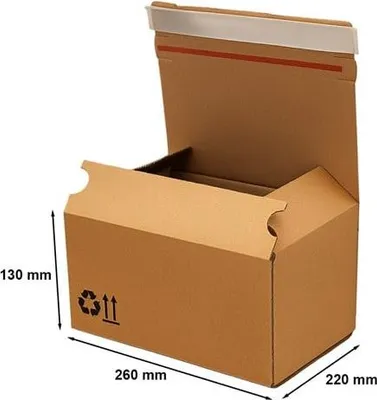 Obrázok produktu pre Kartónová škatuľa s lepiacou páskou Pudelko 260 x 220 x 130 mm F703