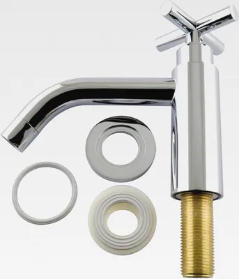 Produktbild von Kaltwasser Standventil Armatur Kreuzgriff kleiner Wasserhahn Chrom Aufputzarmatur für einen Wasseranschluss Kaltwasser oder Warmwasser
