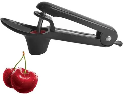 Productafbeelding van Ibenzoa® kersenpitter van roestvrij staal en ABS – een veilige, handbediende pitter voor kersen en andere vruchten, smaaktraal en vaatwasmachinebestendig