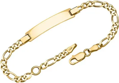 Produktbild von Figaro Armband Silber vergoldet Länge wählbar (16-19cm) ID0035-G