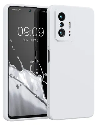 Produktbild von kwmobile Hülle kompatibel mit Xiaomi 11T / 11T Pro Hülle - gummierte TPU Silikon Handyhülle - Schutzhülle für kabelloses Laden - Case in Weiß