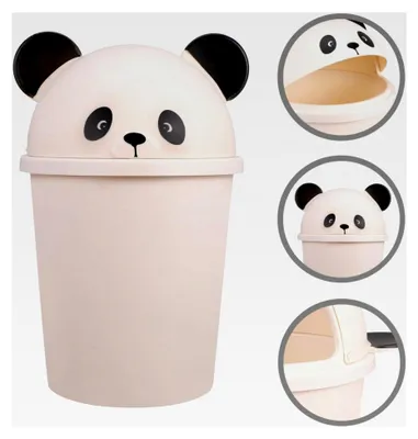 Produktbild von Panda-Mülleimer – Papierkorb für Mädchen im Badezimmer und Haushalt