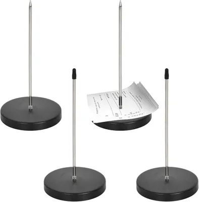 Produktbild von Empfangsständer 4 Stück, Edelstahl, Memo Halter mit Spitzen, für Gastronomie