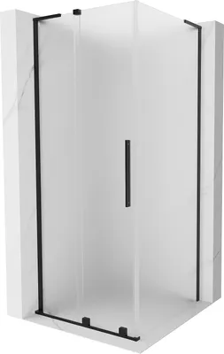 Produktbild von Mexen Velar L Duschkabine verschiebbar 100 x 100 cm, matt, schwarz - 871-100-100-33-70