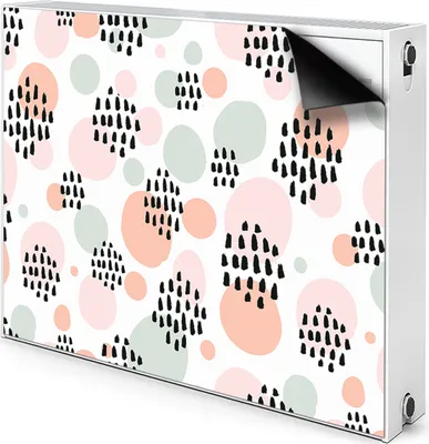 Produktbild von Magnet Radiator Magnet Mat Heizkörperverkleidung Heizkörper-Abdeckung Heizung 110x60 cm  - Farbig, dots