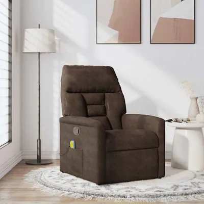 Obrázok produktu pre masážne kreslo vidaXL Hnedá tkanina z mikrovlákna