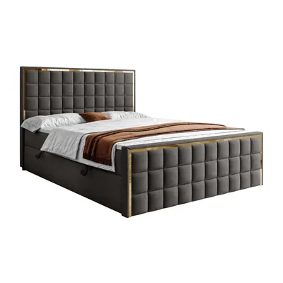 Produktbild von Kontinentalbett ISADORA II GOLD mit Bettkasten, 140x200, Royal Velvet 185