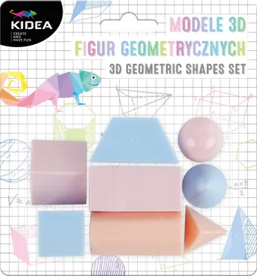 Zdjęcie produktu dla Modele 3D Figur geometrycznych Pastelowe Kidea