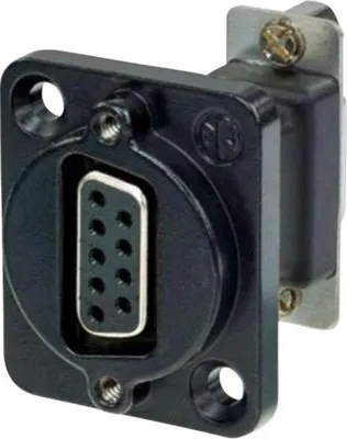 Produktbild von Neutrik NADB9FF-B Kabeladapter VGA Schwarz - Edelstahl (NADB9FF-B)
