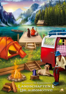 Produktbild von Malbuch für Erwachsene mit 50 Landschafts- und Urlaubsmotiven