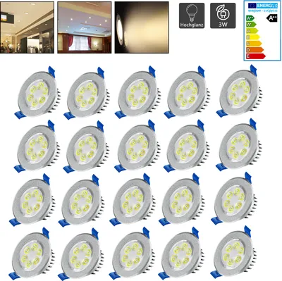 Obrázek produktu pro NAIZY 20X3W bodové zapuštěné LED reflektory Zapuštěné LED reflektory Zapuštěné LED reflektory 20X3W, teplá bílá