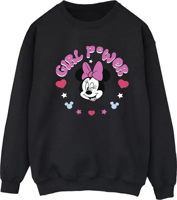 Produktbild von Disney - "Girl Power" Sweatshirt für Damen BI29156 (XXL) (Schwarz)