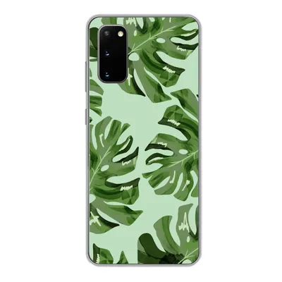 Produktbild von MuchoWow® Handyhülle Schutzhülle Hülle für Samsung Galaxy S20 Blätter - Tropisch - Pastell Silikon Softcase Handy Hülle - Bild