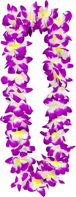 Produktbild von Violette Hawaiikette mit Blüten als Kostümzubehör