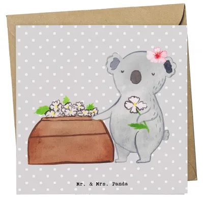 Produktbild von Mr. & Mrs. Panda Grußkarte Bestatterin Herz - Grau Pastell - Geschenk, Glückwunschkarte, Klappkarte, anlasskarte, doppelkarte, faltkarte