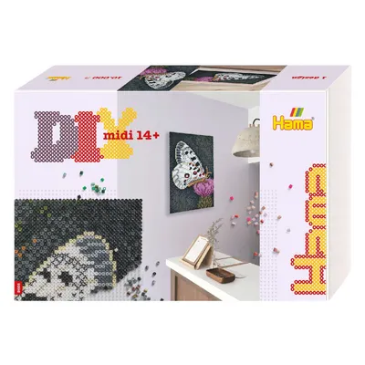 Obrázek produktu pro Hama zažehlovací korálky midi Art "Butterfly", dárková krabička Průměr midi korálku: 5,0 mm