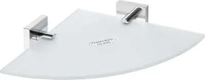 Produktbild von Dreieckiges Regal, Eckregal BETA aus Glas 25,5cm x 25,5cm x 5,5cm BEMETA