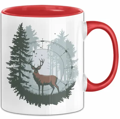 Produktbild von Jäger Tasse Geschenkidee für Jagdliebhaber (Rot)
