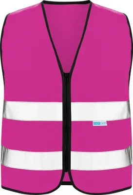 Produktbild von EAZY CASE Reflektorweste für Kinder, Sicherheitsweste, Reißverschluss Weste mit Reflektoren, atmungsaktiv, Reflektierend, Größe M Pink