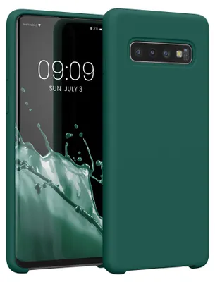 Produktbild von kwmobile Handyhülle für Samsung Galaxy S10 Hülle - Case Silikon - Kabelloses Laden - Schutzhülle Cover in Türkisgrün