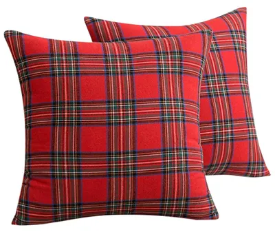 Obrázek produktu pro Vánoční povlaky na polštáře - sada 2 kusů - 45 x 45 cm - červené - Vánoční povlaky na polštáře - dekorativní povlaky na polštáře do obývacího pokoje, na pohovku, do ložnice a na postel